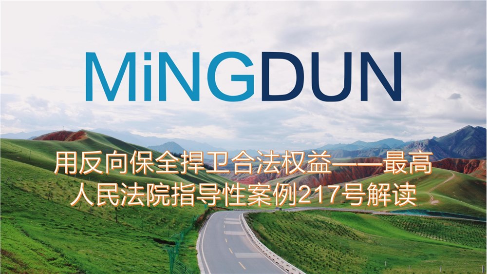 用反向保全捍卫合法权益——最高人民法院指导性案例217号解读
